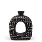 Oval Donut Dry Flowers Shaped Vase - Chocolate 18cm