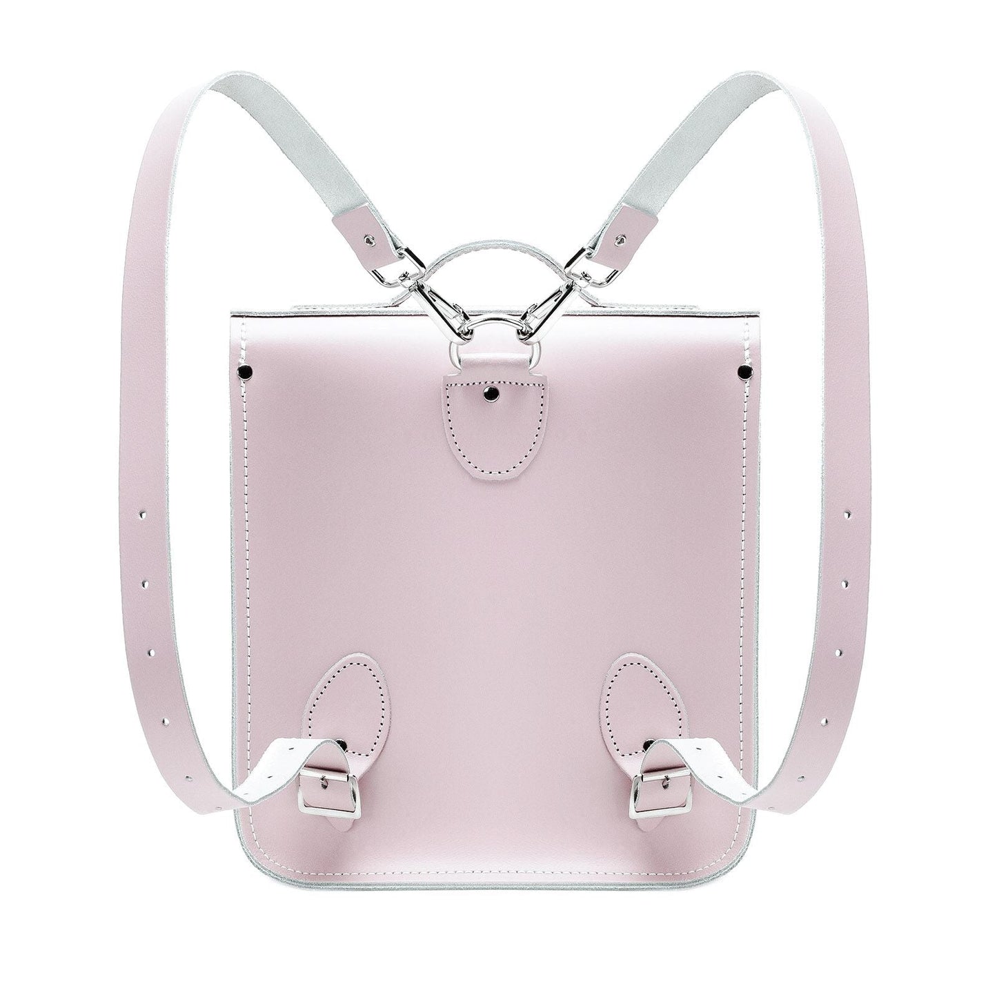 Handmade Leather City Backpack - Rose Quartz
