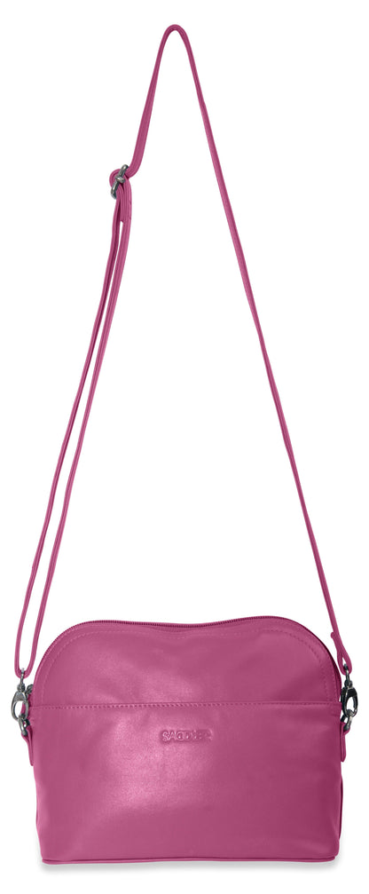 SADDLER BROOKLYN Leather Zip Top Handbag - Adjustable  Shoulder Strap, Multiple Pockets - RFID Protected