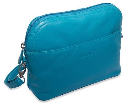 SADDLER BROOKLYN Leather Zip Top Handbag - Adjustable  Shoulder Strap, Multiple Pockets - RFID Protected