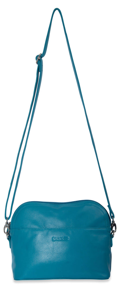SADDLER BROOKLYN Leather Zip Top Handbag - Adjustable  Shoulder Strap, Multiple Pockets - RFID Protected