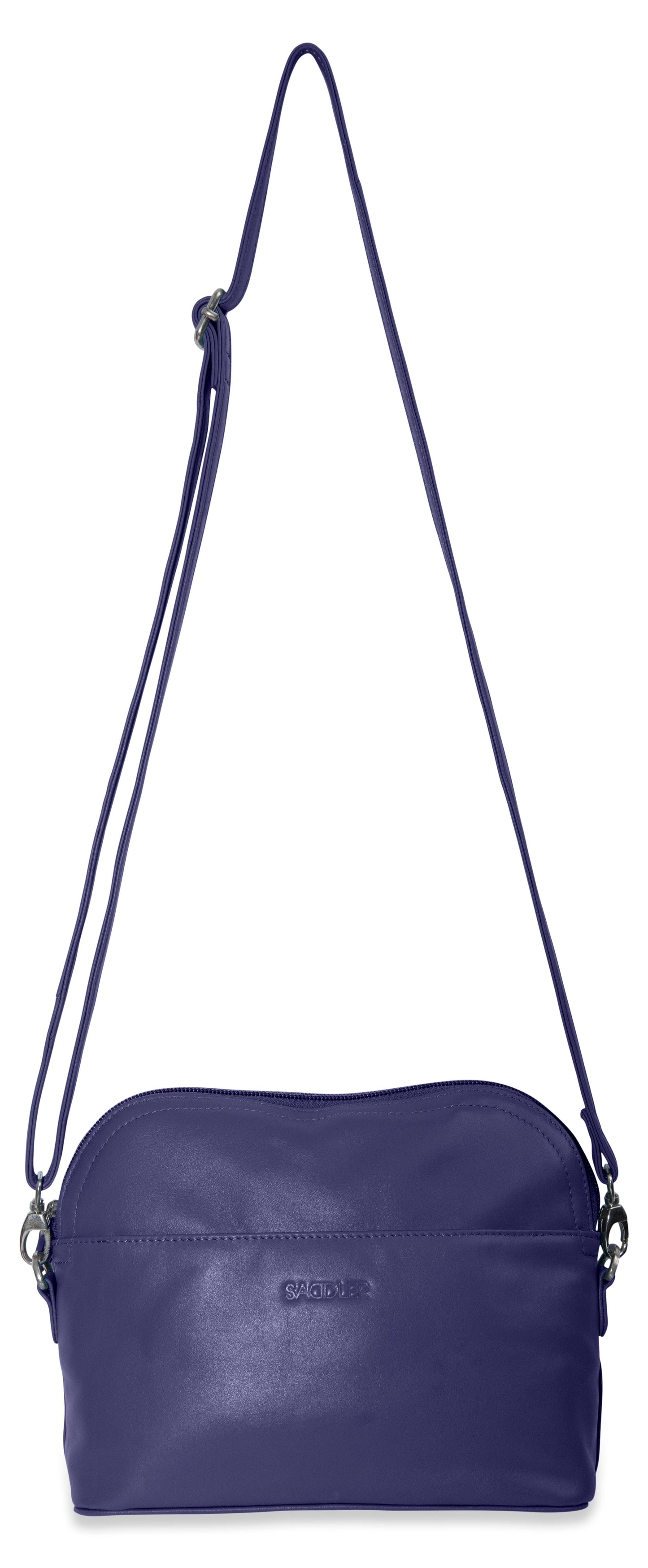 SADDLER BROOKLYN Leather Zip Top Handbag - Adjustable  Shoulder Strap, Multiple Pockets - RFID Protected