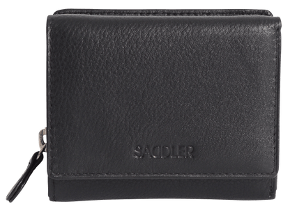 SADDLER CARLA Handmade Leather Compact Trifold Purse – RFID Protected | 5 Card Slots, ID Window & Zipped Coin Pocket | Gift Boxed