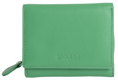 SADDLER CARLA Handmade Leather Compact Trifold Purse – RFID Protected | 5 Card Slots, ID Window & Zipped Coin Pocket | Gift Boxed