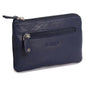 Compact Leather Coin & Card Purse "Ellie" – Handmade by Saddler | RFID Protected & Gift Boxed | With Front Zip Pocket & Key Holder