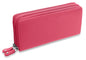 SADDLER GABRIELLA Leather Double Zip Around Purse - 8 Card Slots, Phone Pocket, and Coin Purse - RFID Protected