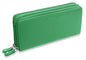SADDLER GABRIELLA Leather Double Zip Around Purse - 8 Card Slots, Phone Pocket, and Coin Purse - RFID Protected