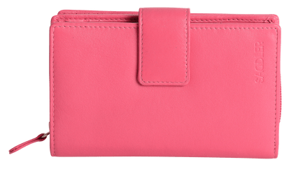SADDLER GEORGIE Leather Double-Sided Purse - 13 Card Slots, Generous Space for Notes and Coins - RFID Protected