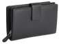 SADDLER GEORGIE Leather Double-Sided Purse - 13 Card Slots, Generous Space for Notes and Coins - RFID Protected