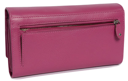 Large Leather Multi-Section Purse "Grace" – Handmade by Saddler | RFID Protected & Gift Boxed
