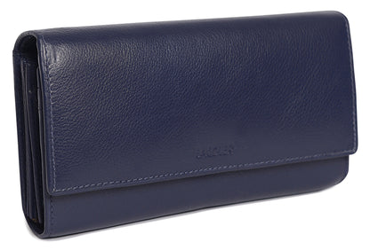 Large Leather Multi-Section Purse "Grace" – Handmade by Saddler | RFID Protected & Gift Boxed