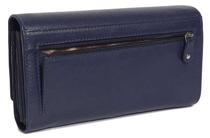 Large Leather Multi-Section Purse "Grace" – Handmade by Saddler | RFID Protected & Gift Boxed