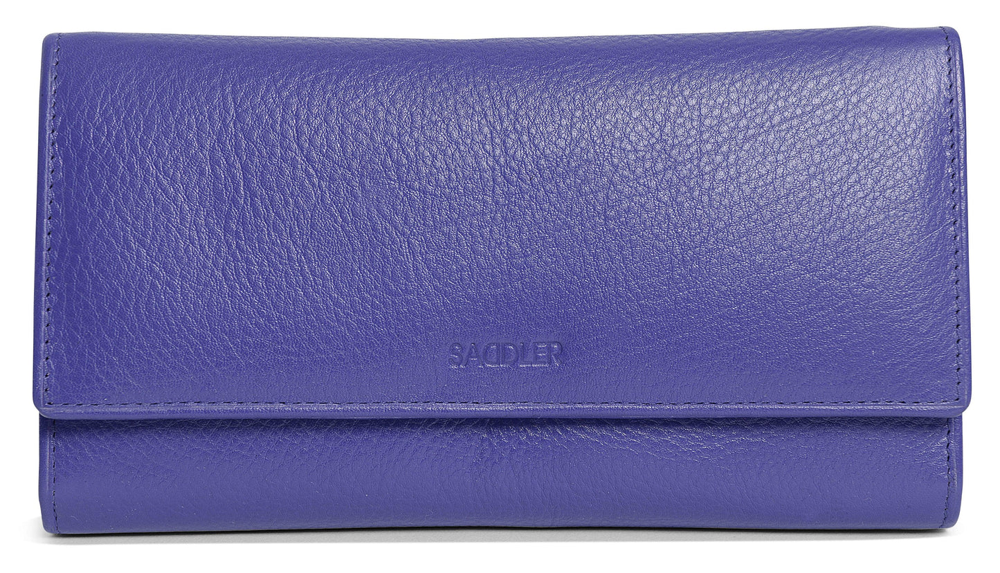 Large Leather Multi-Section Purse "Grace" – Handmade by Saddler | RFID Protected & Gift Boxed