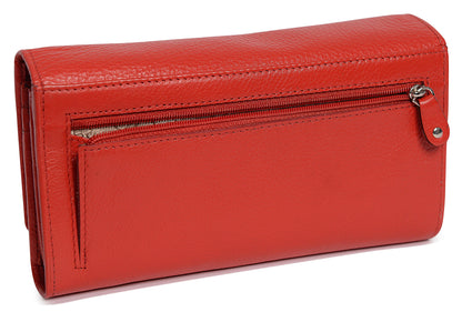 Large Leather Multi-Section Purse "Grace" – Handmade by Saddler | RFID Protected & Gift Boxed