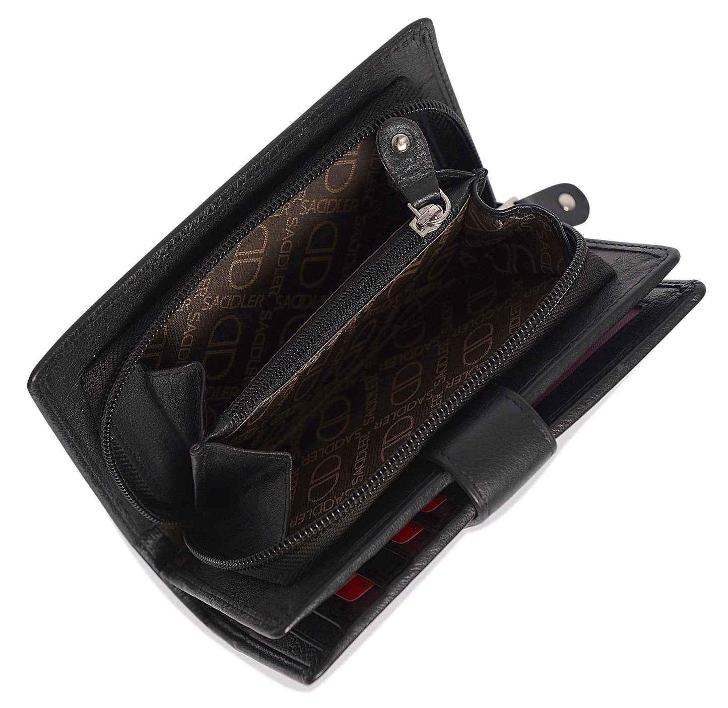 Mid-Size Leather Purse Wallet  "Holly" – Handmade by Saddler | RFID Protected & Gift Boxed