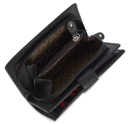Mid-Size Leather Purse Wallet  "Holly" – Handmade by Saddler | RFID Protected & Gift Boxed