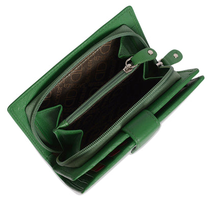 Mid-Size Leather Purse Wallet  "Holly" – Handmade by Saddler | RFID Protected & Gift Boxed