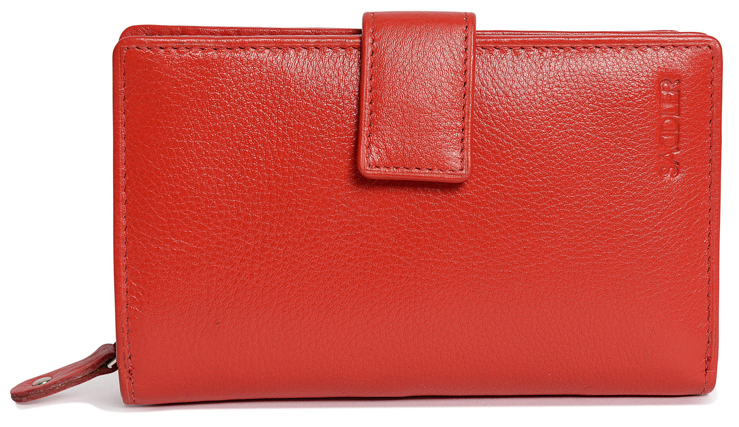 Mid-Size Leather Purse Wallet  "Holly" – Handmade by Saddler | RFID Protected & Gift Boxed