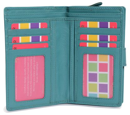 Mid-Size Leather Purse Wallet  "Holly" – Handmade by Saddler | RFID Protected & Gift Boxed