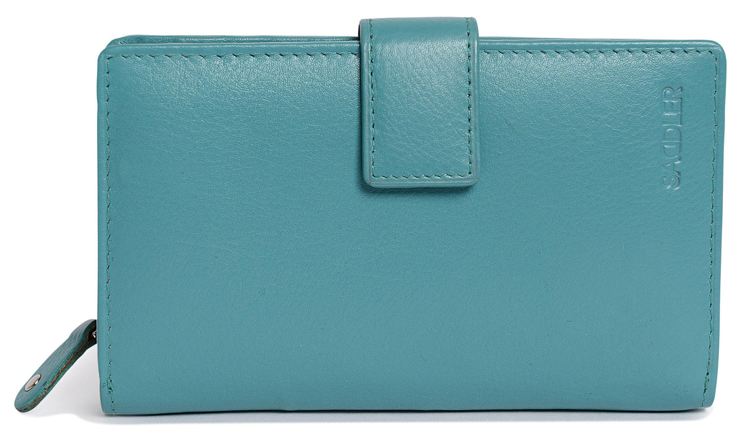 Mid-Size Leather Purse Wallet  "Holly" – Handmade by Saddler | RFID Protected & Gift Boxed