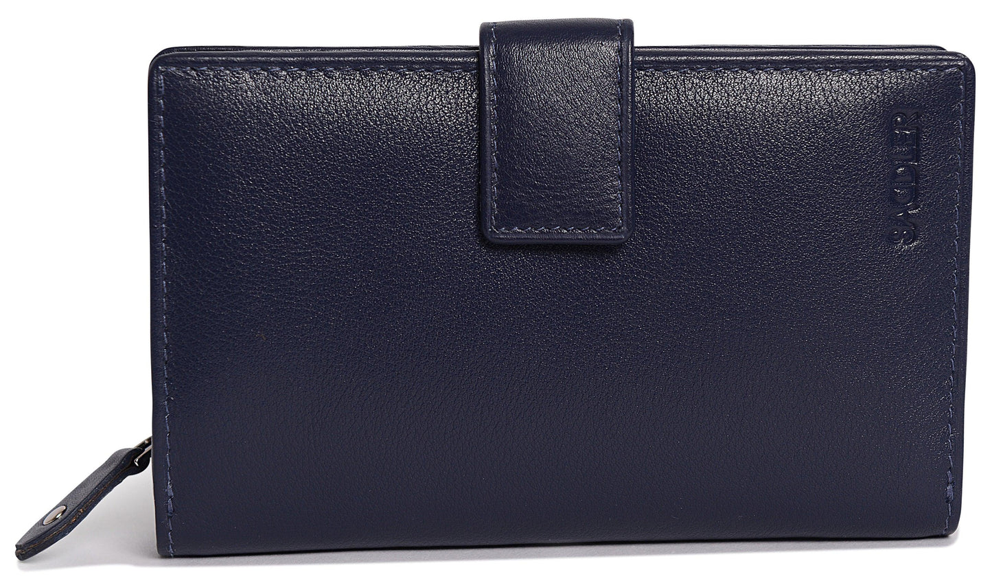 Mid-Size Leather Purse Wallet  "Holly" – Handmade by Saddler | RFID Protected & Gift Boxed