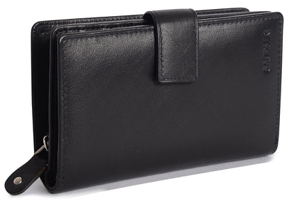 Mid-Size Leather Purse Wallet  "Holly" – Handmade by Saddler | RFID Protected & Gift Boxed