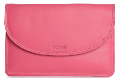 SADDLER ISABELLE Leather Slimline Crossbody Bag - Adjustable Strap, Multiple Pockets, Magnetic Closure - RFID Protected