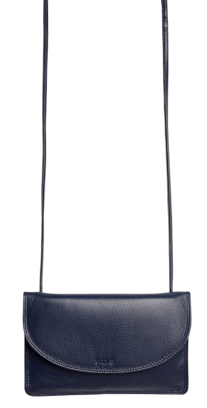 SADDLER ISABELLE Leather Slimline Crossbody Bag - Adjustable Strap, Multiple Pockets, Magnetic Closure - RFID Protected