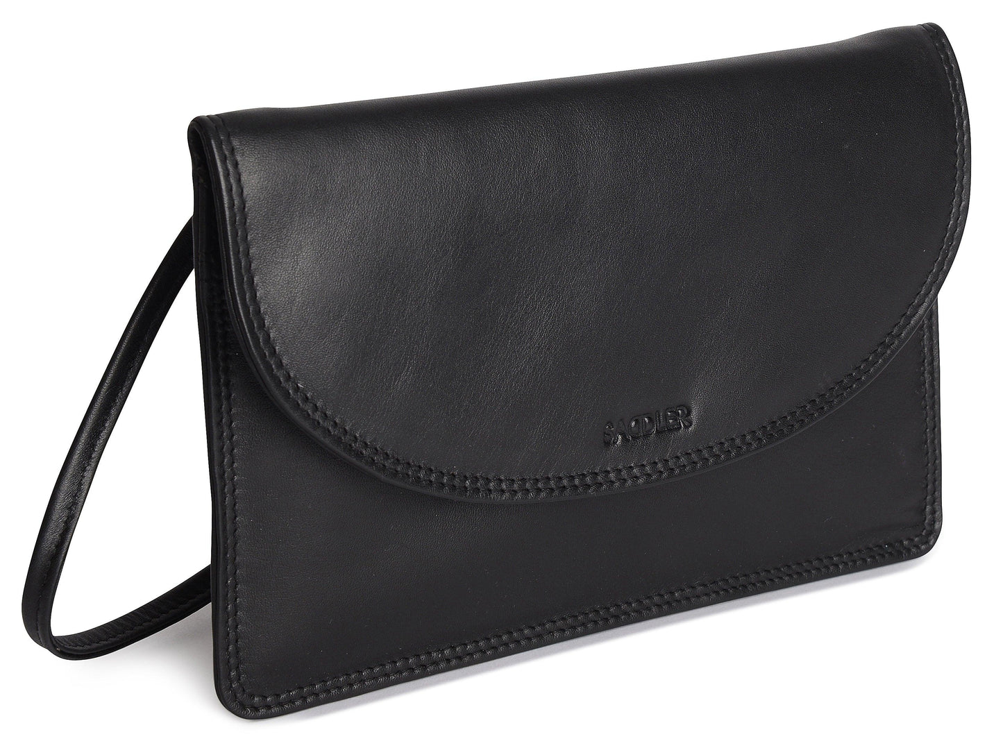 SADDLER ISABELLE Leather Slimline Crossbody Bag - Adjustable Strap, Multiple Pockets, Magnetic Closure - RFID Protected