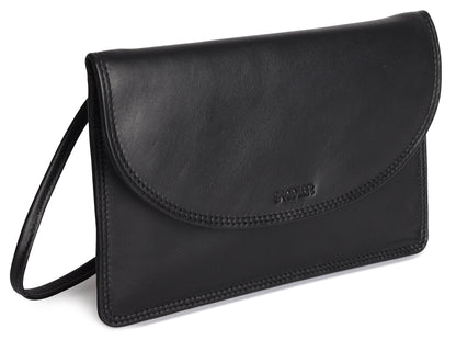 SADDLER ISABELLE Leather Slimline Crossbody Bag - Adjustable Strap, Multiple Pockets, Magnetic Closure - RFID Protected