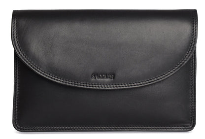 SADDLER ISABELLE Leather Slimline Crossbody Bag - Adjustable Strap, Multiple Pockets, Magnetic Closure - RFID Protected
