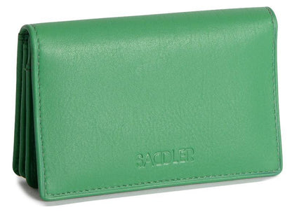 SADDLER JESSICA Leather Credit Card Holder with RFID Protection - 2 Sections and ID Window