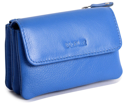 Spacious Leather Purse "Lily" – Handmade by Saddler | RFID Protected & Gift Boxed | Triple Gusset Design for Cards, Coins & Keys