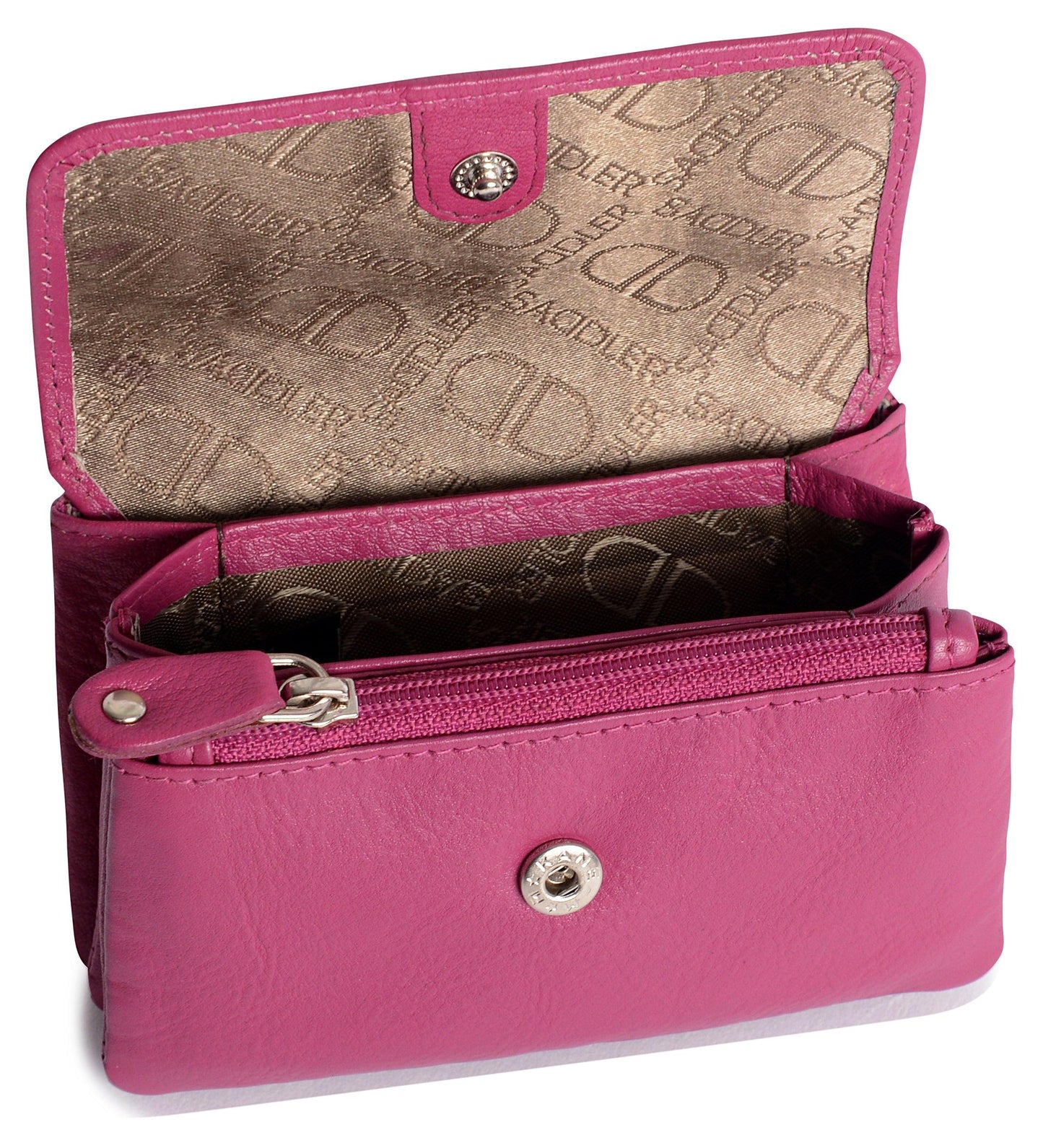 Spacious Leather Purse "Lily" – Handmade by Saddler | RFID Protected & Gift Boxed | Triple Gusset Design for Cards, Coins & Keys
