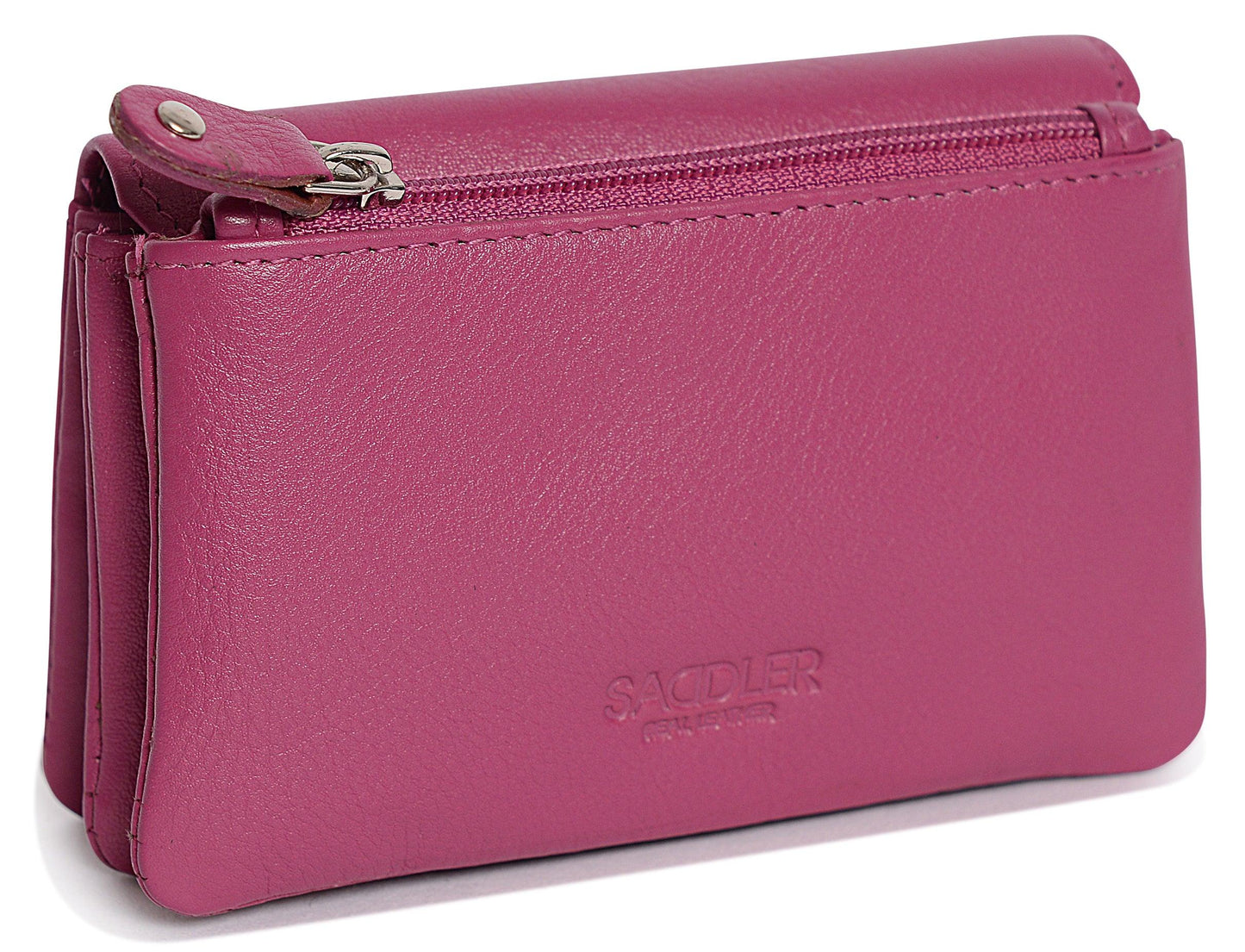 Spacious Leather Purse "Lily" – Handmade by Saddler | RFID Protected & Gift Boxed | Triple Gusset Design for Cards, Coins & Keys