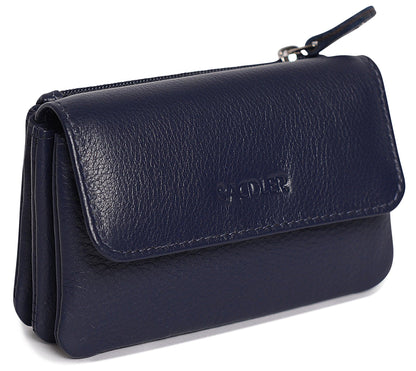 Spacious Leather Purse "Lily" – Handmade by Saddler | RFID Protected & Gift Boxed | Triple Gusset Design for Cards, Coins & Keys
