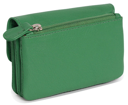 Spacious Leather Purse "Lily" – Handmade by Saddler | RFID Protected & Gift Boxed | Triple Gusset Design for Cards, Coins & Keys