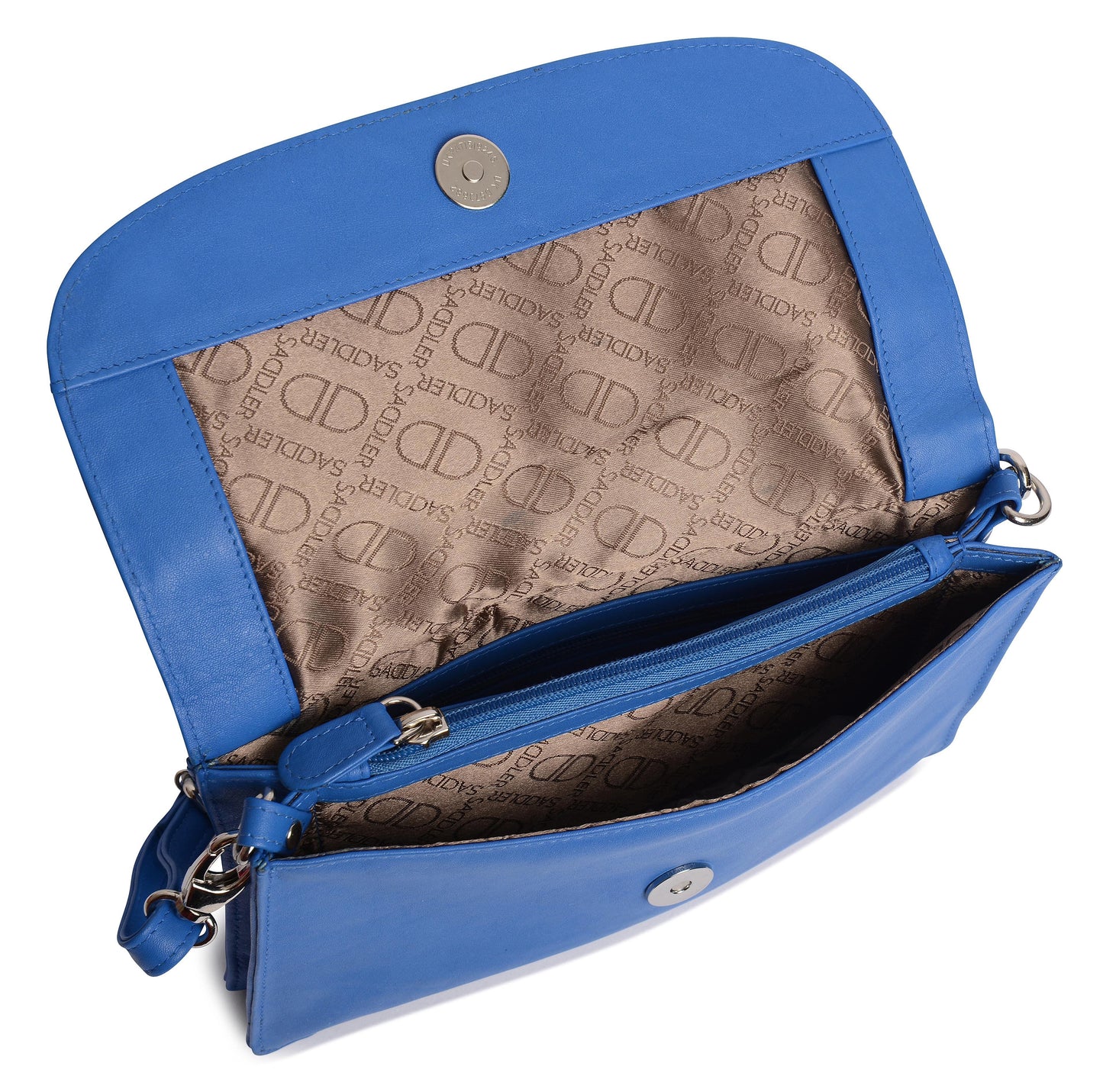 SADDLER Olivia 3-Section Leather Crossbody Bag & Clutch – Compact & Stylish - Gift Boxed