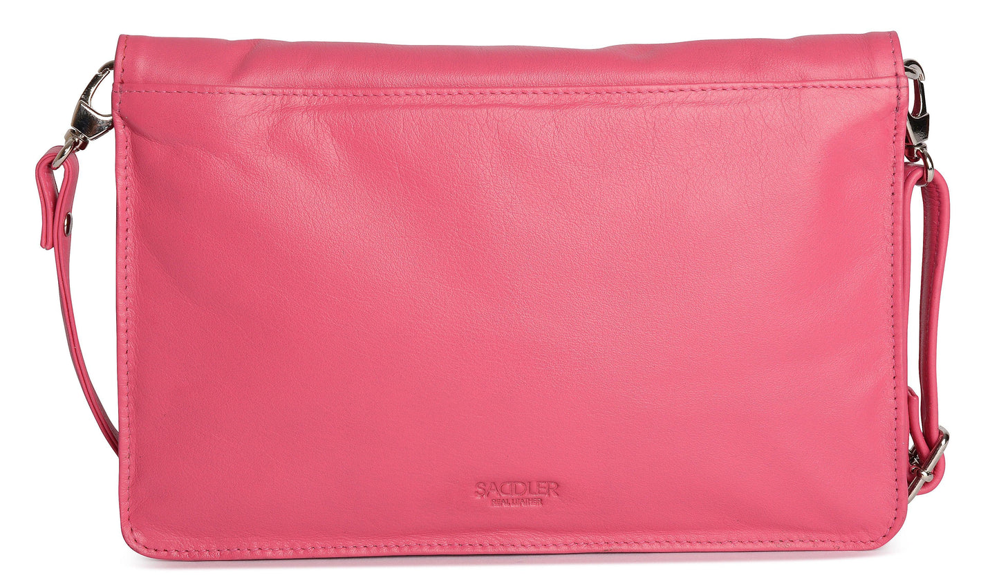 SADDLER Olivia 3-Section Leather Crossbody Bag & Clutch – Compact & Stylish - Gift Boxed