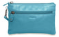 SADDLER SCARLETT Leather Zip Top Mini Clutch - Phone Holder with Detachable Wrist Strap - RFID Protected